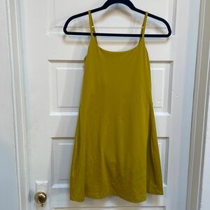 Girlfriend Collective Naomi Yellow Workout Dress